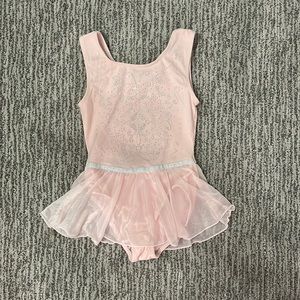 Freestyle, pink leotard with built in skirt, size (6X)